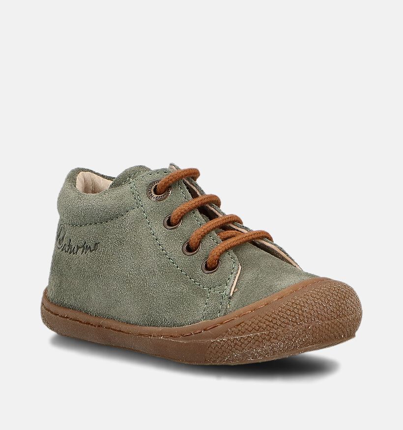 Naturino Cocoon Suede Chaussures pour bébé en Vert pour filles, garçons (364226) - pour semelles orthopédiques