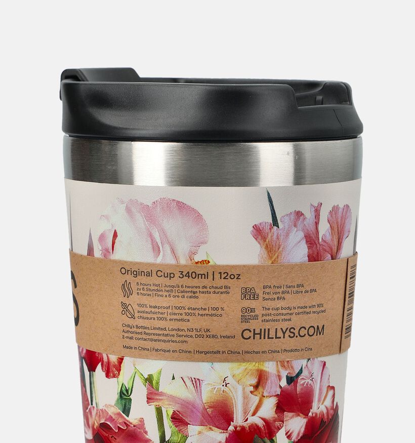 Chilly's Floral Cup Witte Koffiebeker 340ml met Bloemenprint voor heren, dames (383662)
