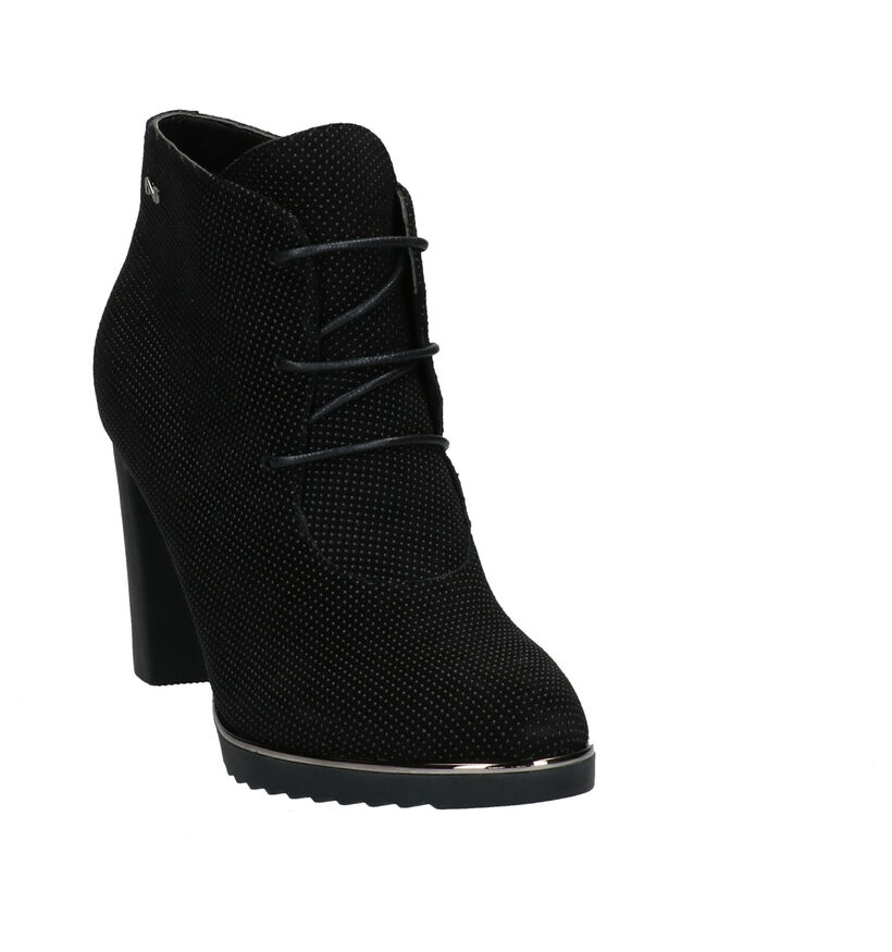 Nathan-Baume Zwarte Enkellaarzen in nubuck (262288)