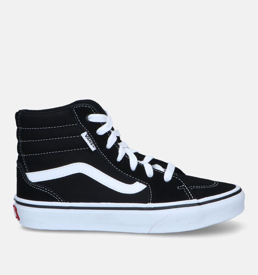 Vans Filmore Hi Baskets de skate en Noir pour filles, garçons (334084)