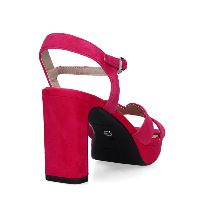 Tamaris Sandales à talons en Rose fuchsia pour femmes (322331)