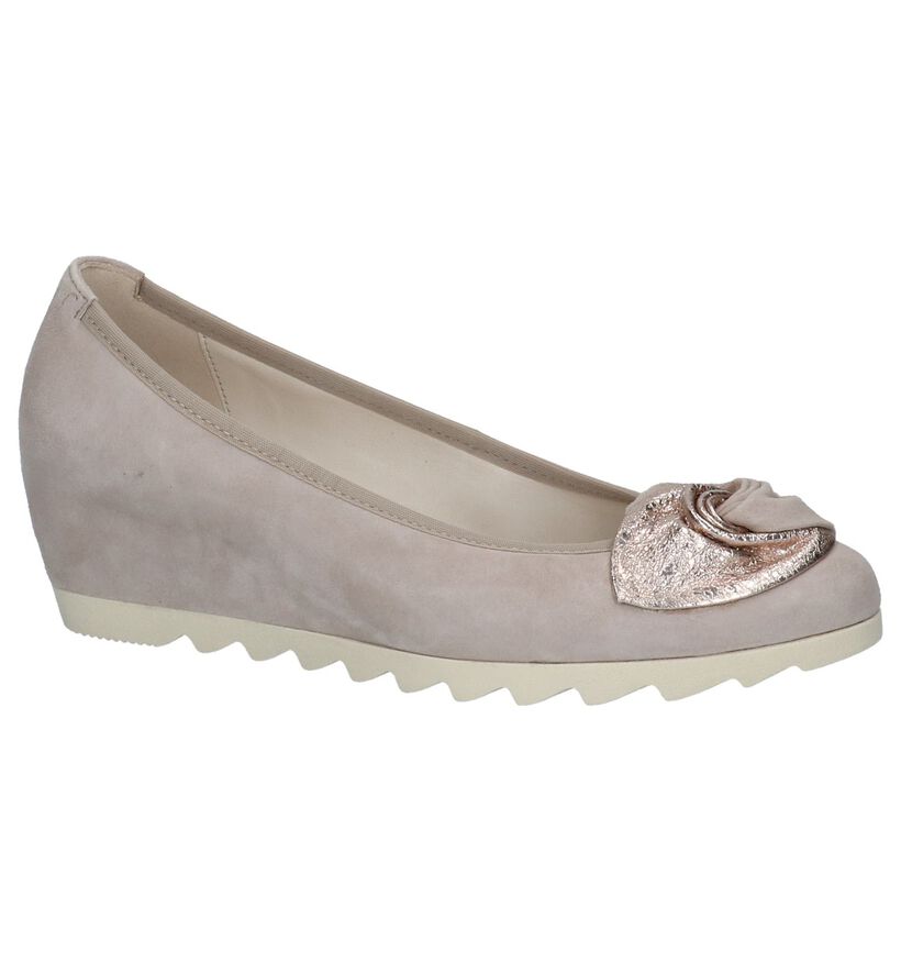 Taupe Pumps met Sleehak Gabor Sacchetto in lakleer (216302)