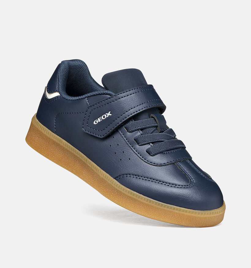 Geox New Emberlix Baskets basses en Bleu fonc&eacute; pour gar&ccedil;ons (376274) - pour semelles orthop&eacute;diques