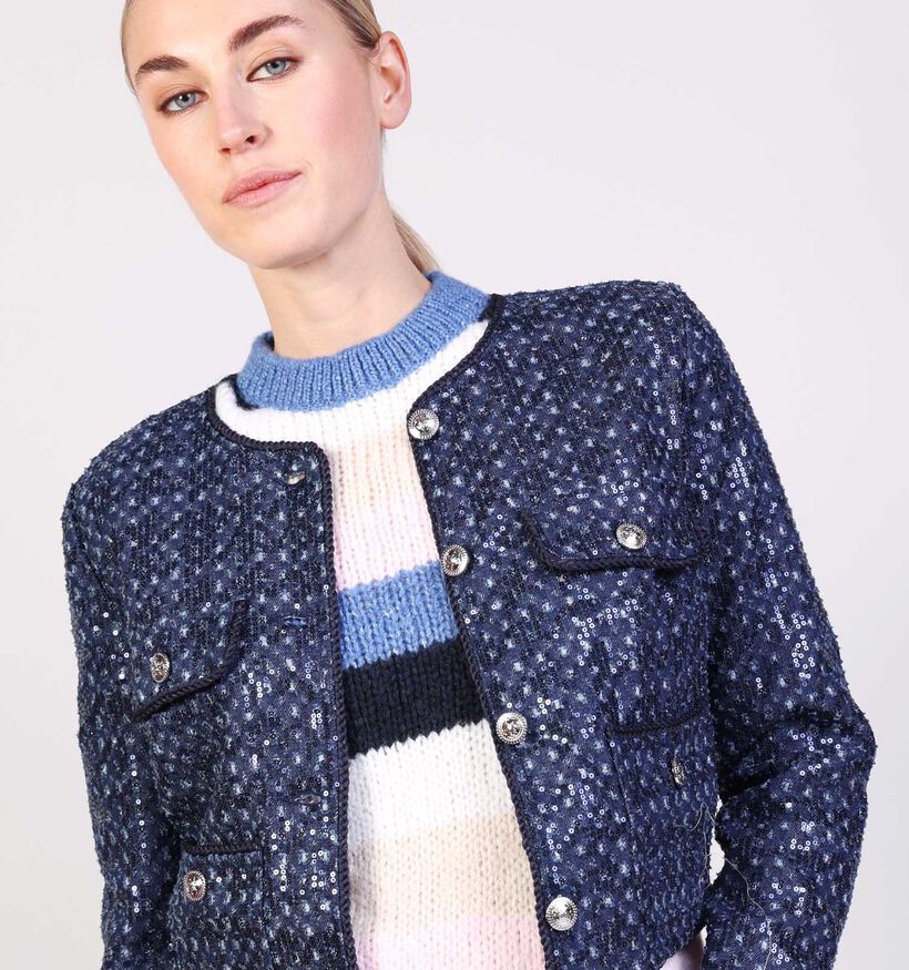 Guess Donkerblauwe Jas Bouclé Guess Donkerblauwe Jas Bouclé voor dames (364390)