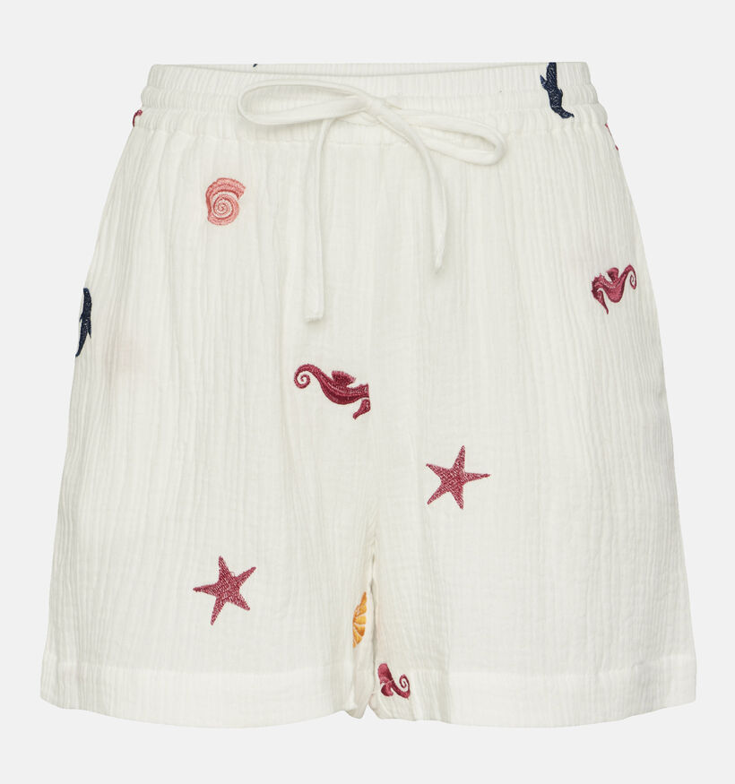 Pieces Amalia Short en Blanc pour femmes (342024)