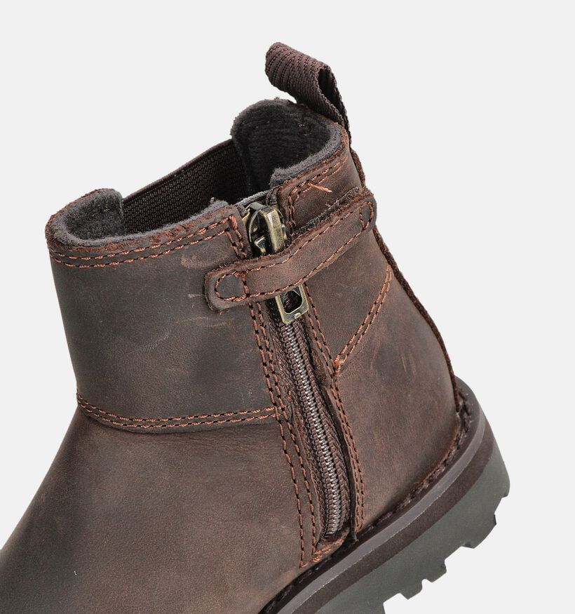 Timberland Courma Kid Chelsea Bottines Chelsea en Brun fonc&eacute; pour filles, gar&ccedil;ons (377351) - pour semelles orthop&eacute;diques