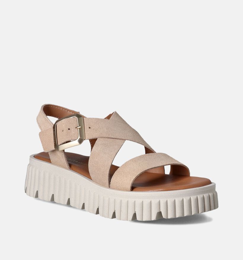 Tamaris Sandales à plateforme en Beige pour femmes (354400)