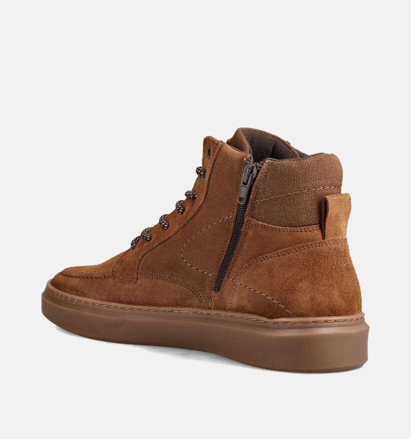 La Strada Cognac Hoge Sneakers voor heren (364877) - geschikt voor steunzolen
