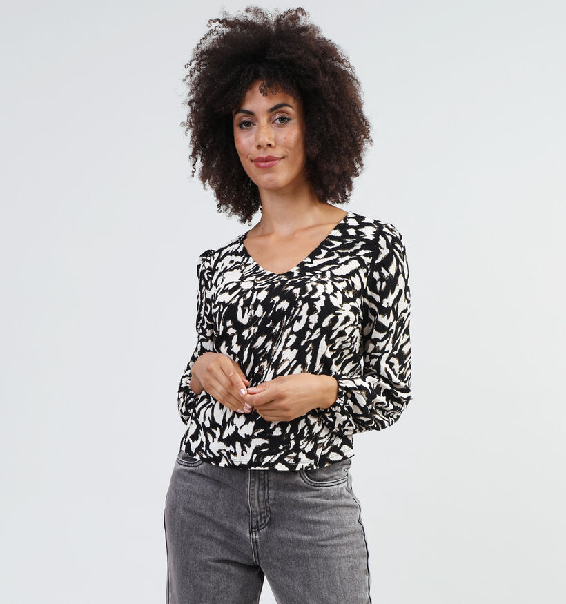 Vila Laya Zwarte Blouse met V-hals voor dames (346100)