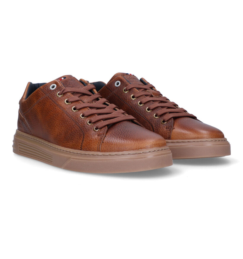 Bullboxer Cognac Veterschoenen voor heren (331806) - geschikt voor steunzolen