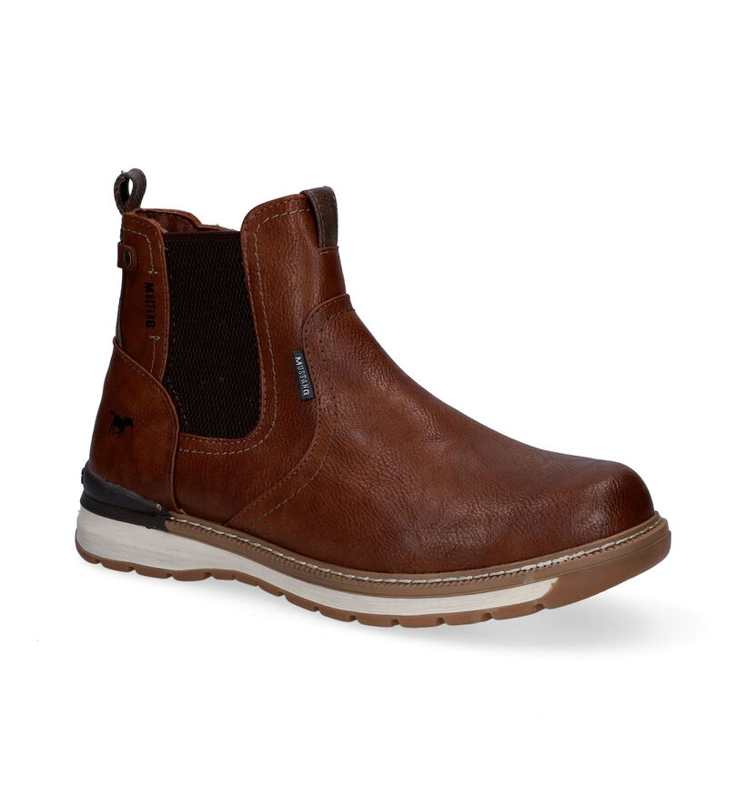 Mustang Cognac Boots in kunstleer (298242)