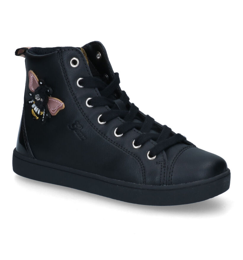 Geox Kathe Zwarte Sneakers in kunstleer (317653)