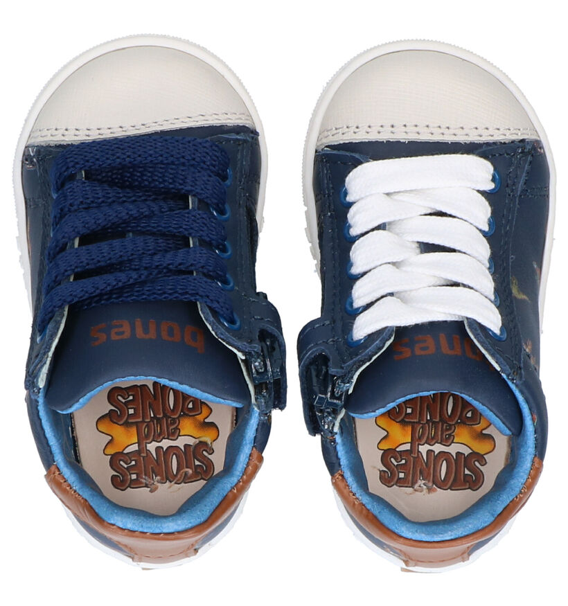 STONES and BONES Crip Chaussures hautes en Bleu pour garçons (304061) - pour semelles orthopédiques
