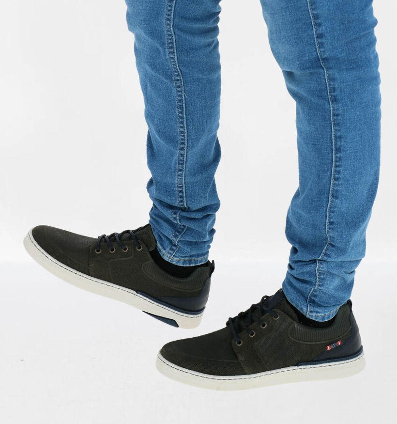 Bullboxer Chaussures à lacets en Bleu foncé en cuir (286577)