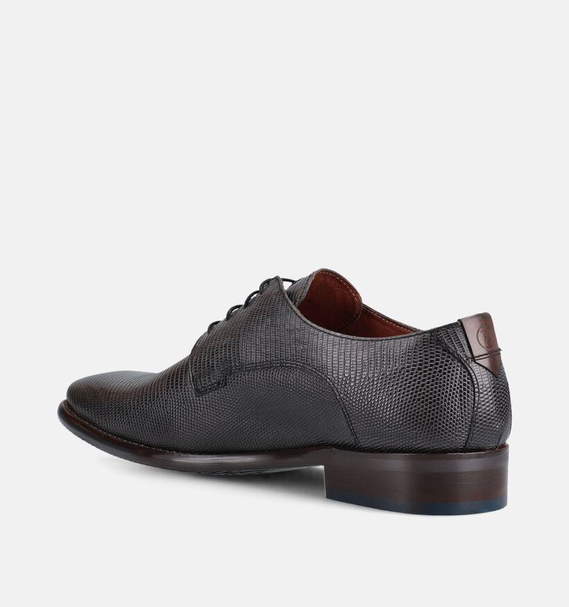 Ambiorix Jurassic Zwarte Geklede Veterschoenen voor heren (381998)