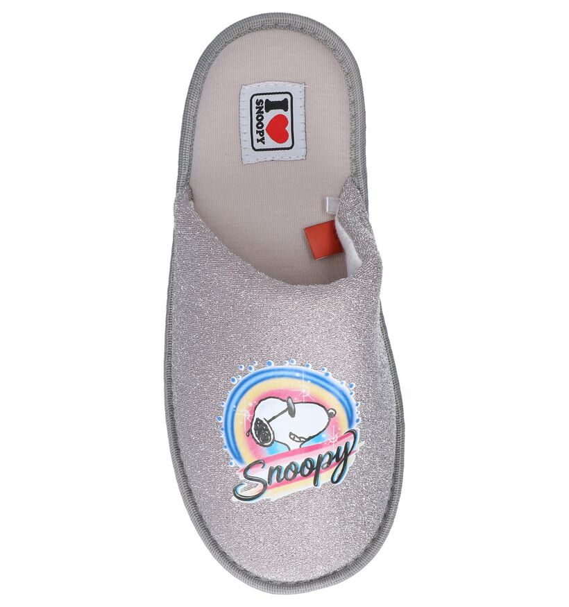 Snoopy Pantoufles ouvertes en Rose en textile (242199)