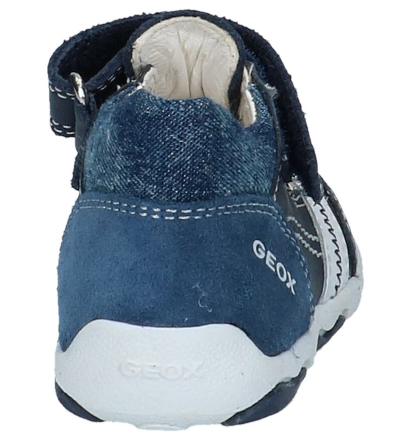 Geox Sandales pour bébé en Bleu foncé en cuir (213182)