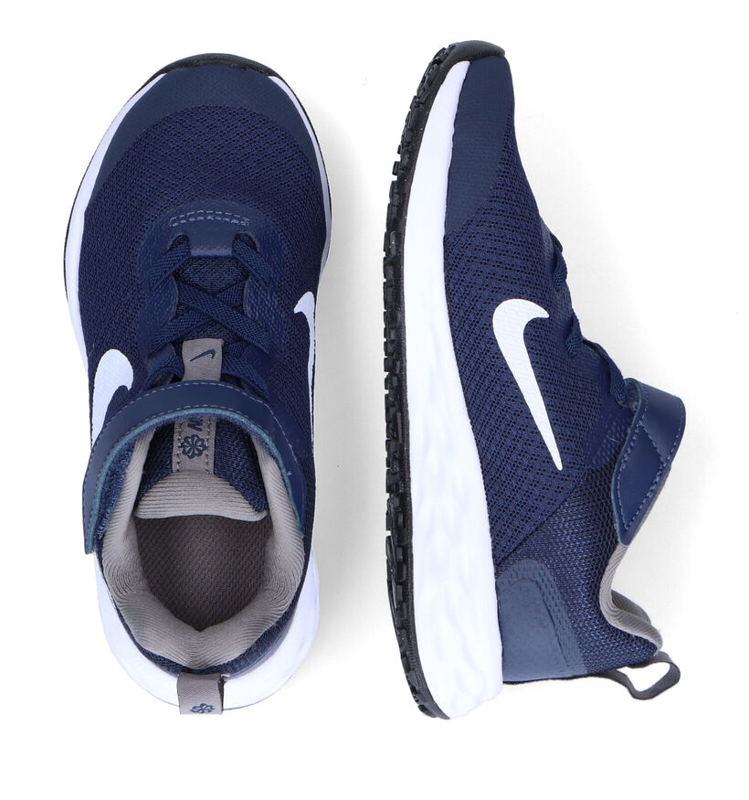 Nike Revolution 6 Blauwe Sneakers voor jongens (309001) - geschikt voor steunzolen