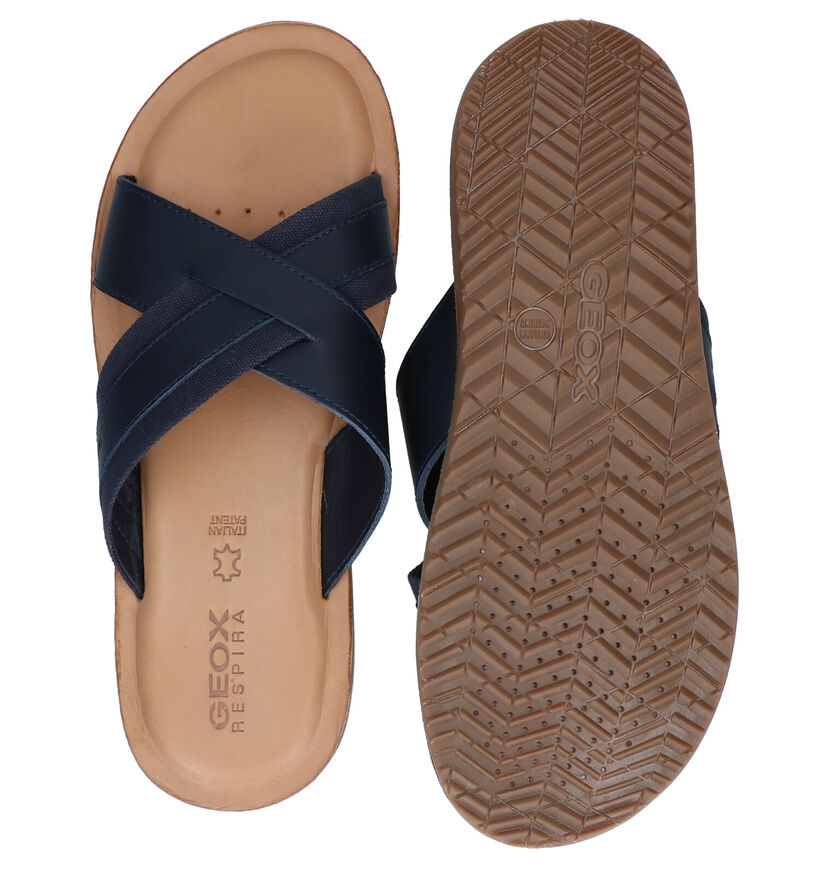 Geox Artie Nu-pieds en Bleu pour hommes (285537)