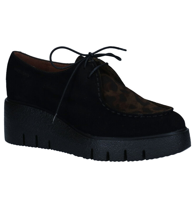 Wonders Chaussures à lacets en Noir en daim (298908)