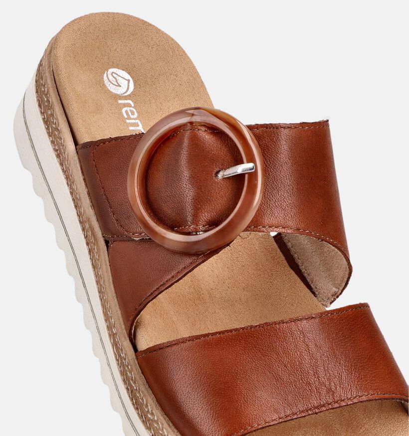 Remonte Cognac Slippers voor dames (370457) - geschikt voor steunzolen