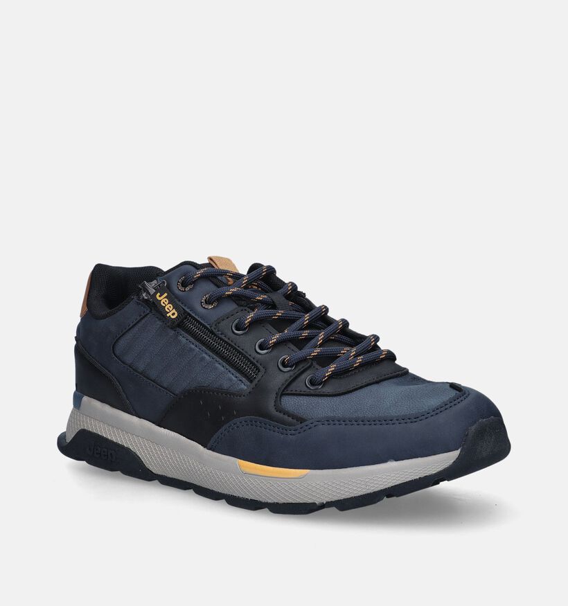 Jeep Ontario Zip Blauwe Veterschoenen voor heren (344458)