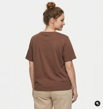 Vero Moda Curve T-shirts Beige/Bruin