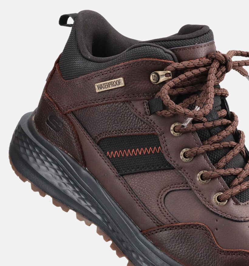 Skechers Slade Ultra Donkerbruine Boots met Veters voor heren (378012) - geschikt voor steunzolen