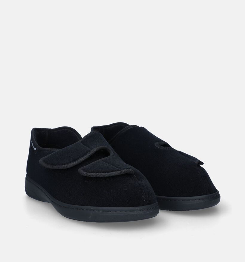Podowell Athos Zwarte Orthopedische Pantoffels voor heren (342224) - geschikt voor steunzolen