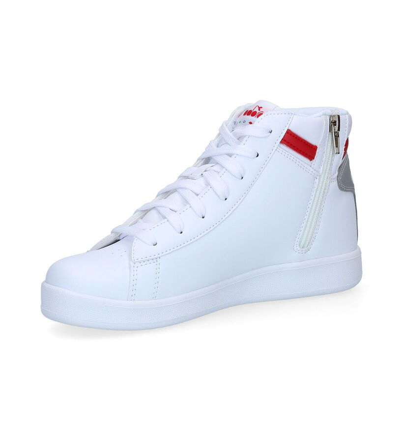Diadora Game Witte Sneakers in kunstleer (294983)
