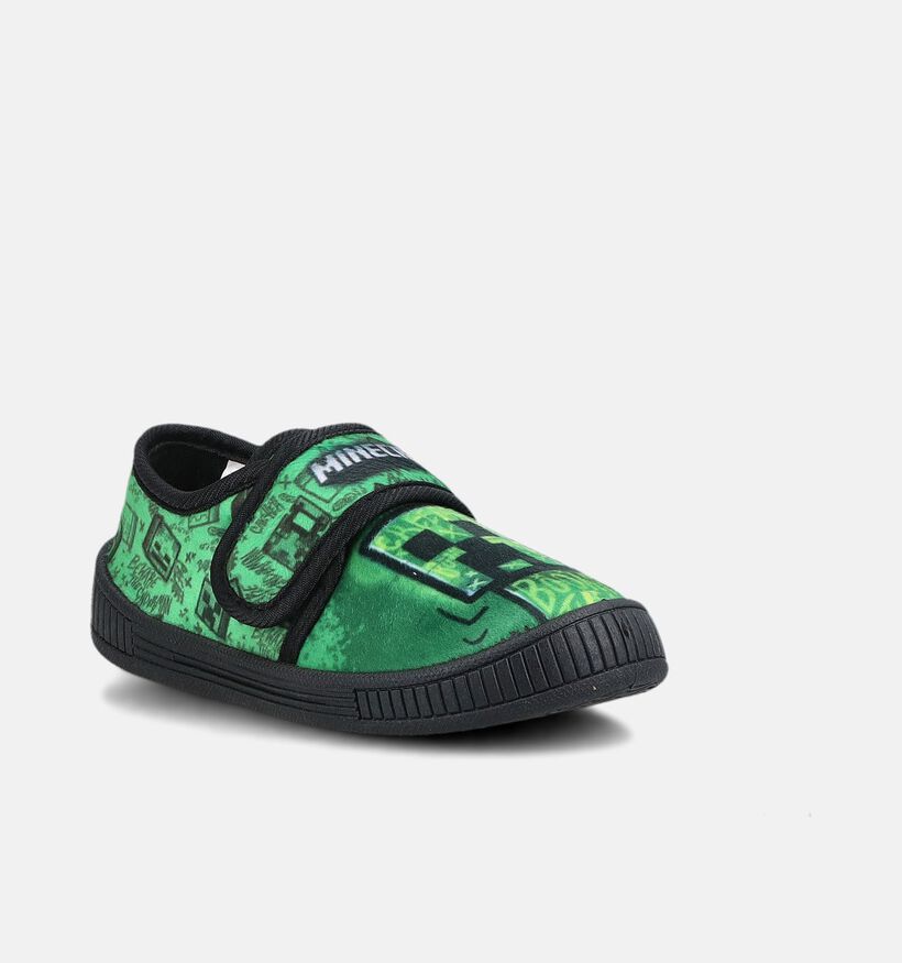 Minecraft Pantoufles en Noir/Vert pour gar&ccedil;ons (381147)