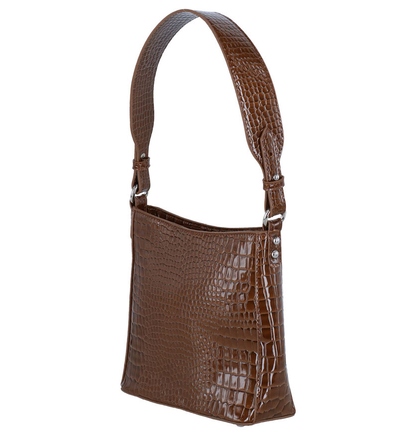 Hvisk Amble Croco Small Roze Schoudertas voor dames (293322)