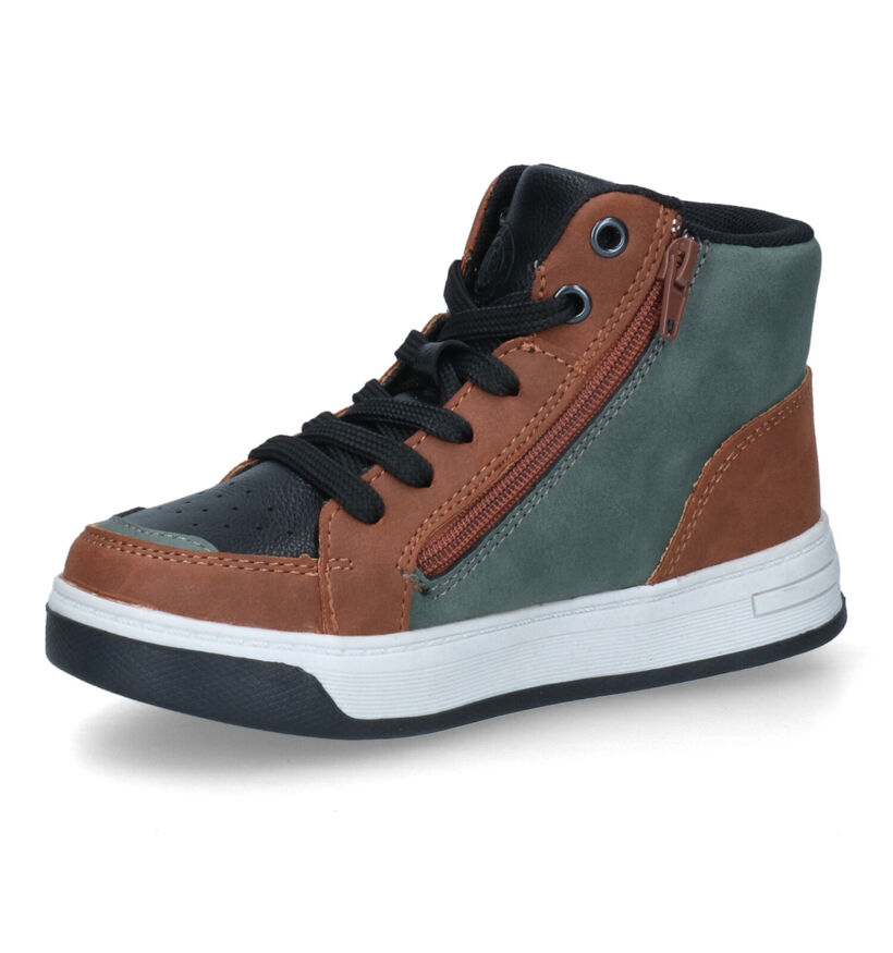 Hampton Bays Cognac/Zwarte Hoge Schoenen voor jongens (313600)