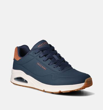 Skechers Memory Foam Sneakers Zwart/Blauw/Groen