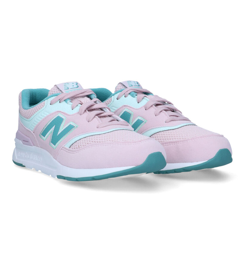 New Balance 997 Baskets pastel en Rose pour filles (319339) - pour semelles orthopédiques