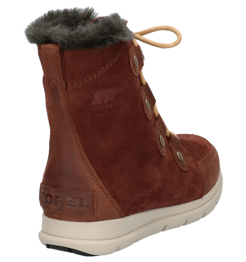 Sorel Bottes en Brun foncé en daim (255383)