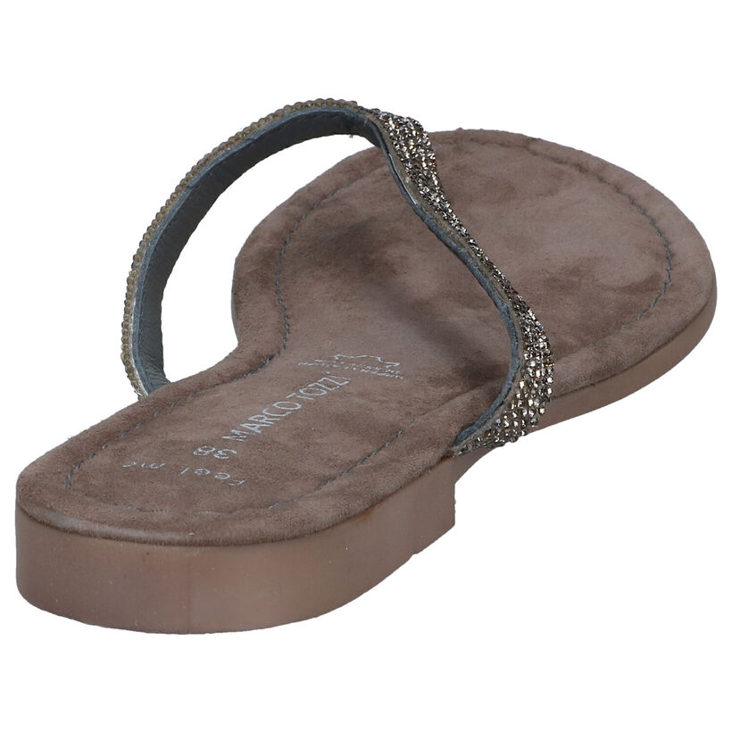 Marco Tozzi Tongs en Gris fonc&eacute; en textile (289596)