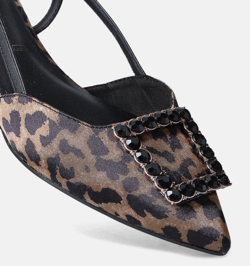 Tamaris Leopard Ballerines Slingback en Marron pour femmes (356955)