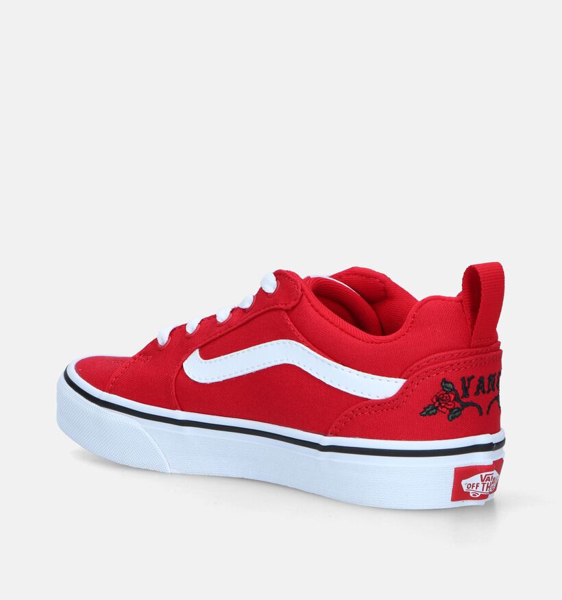 Vans Filmore YT Baskets de skate en Rouge pour filles, garçons (336503)