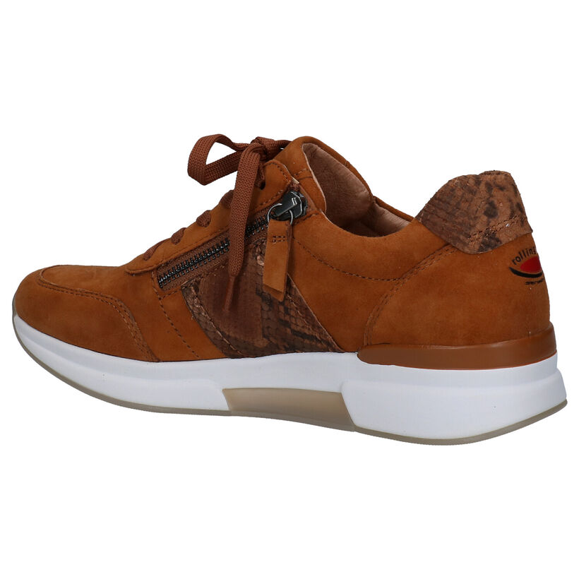 Gabor Rollingsoft Chaussures à lacets en Cognac pour femmes (282422) - pour semelles orthopédiques