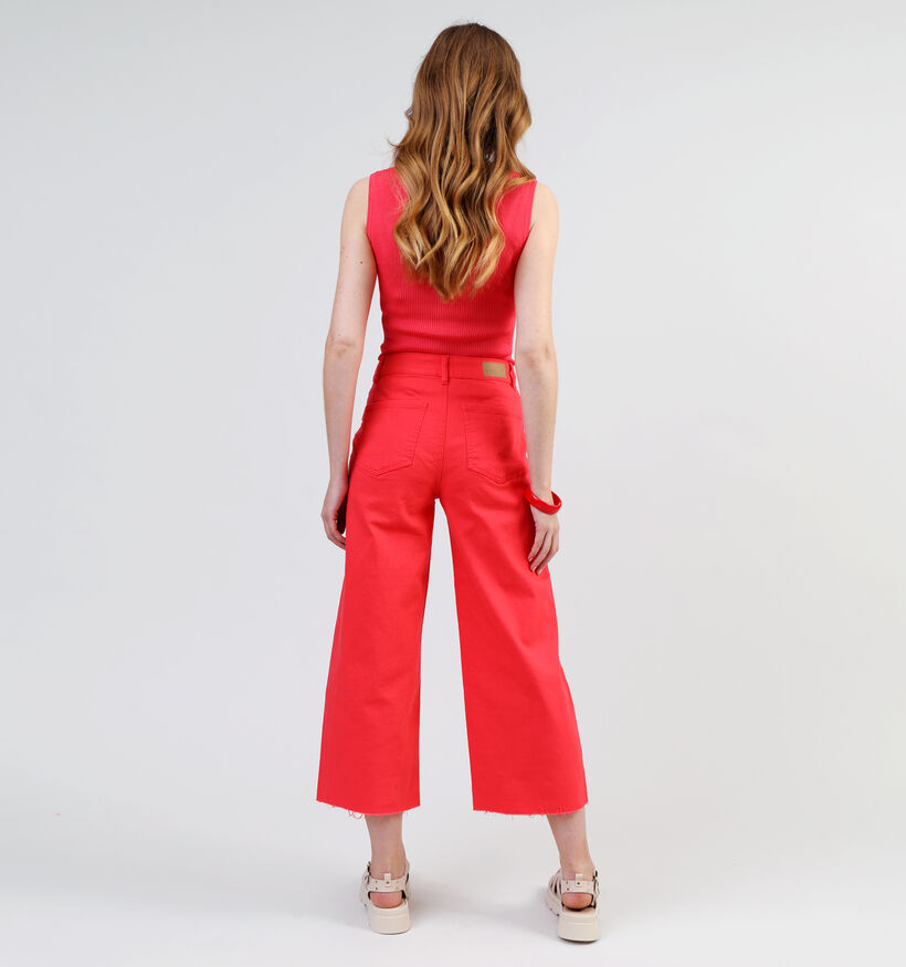 Vero Moda Wild Kayla Pantalon large en Rouge pour femmes (342045)