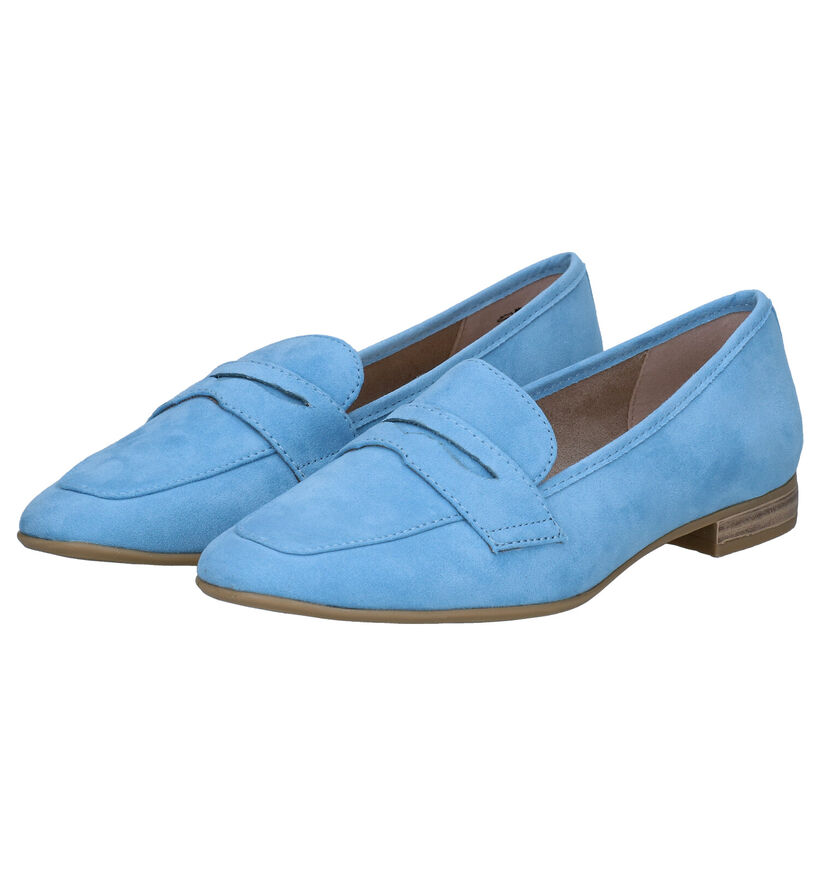 Marco Tozzi Loafers en Bleu clair en textile (286365)