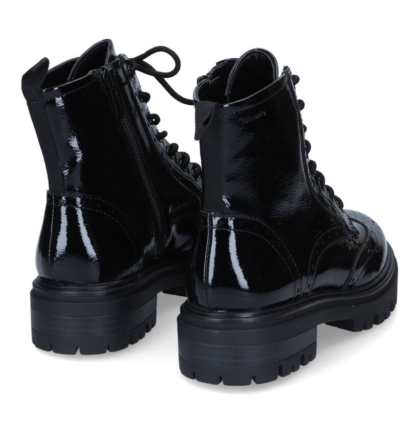 Tamaris Boots à lacets en Noir en simili cuir (315506)
