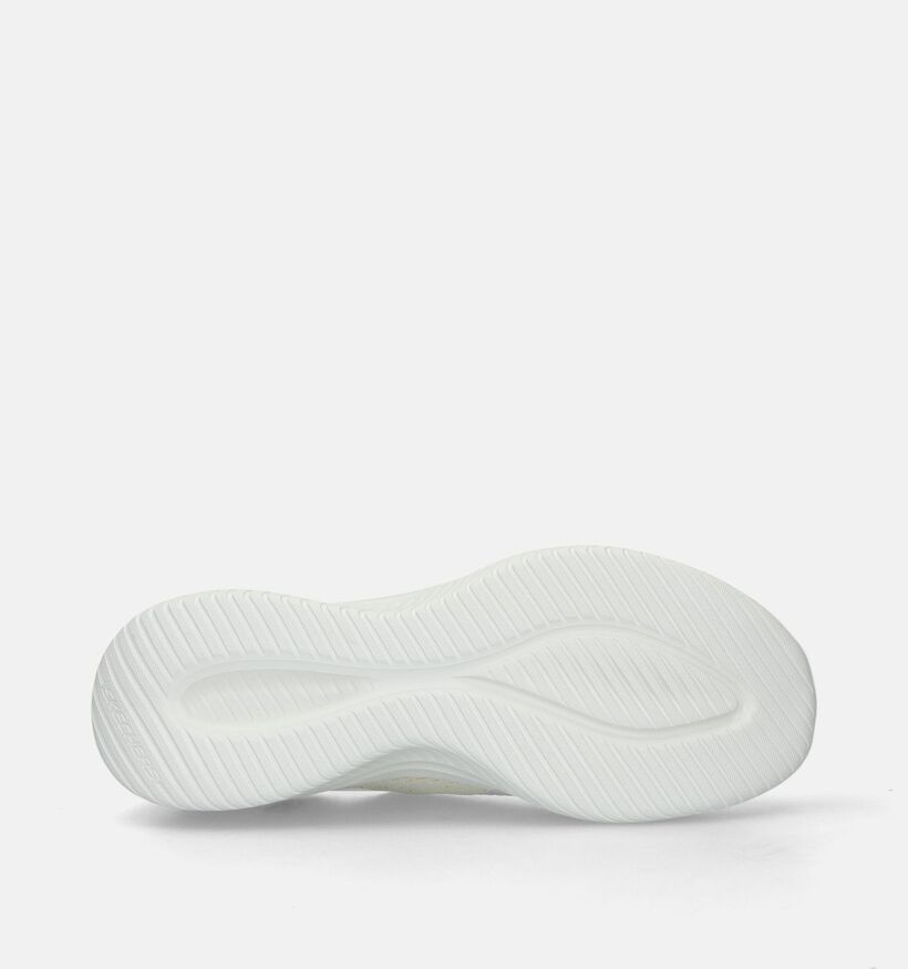 Skechers Slip-ins Ultra Flex 3.0 Shiny Night Baskets slip-on en Blanc pour femmes (335202) - pour semelles orthopédiques