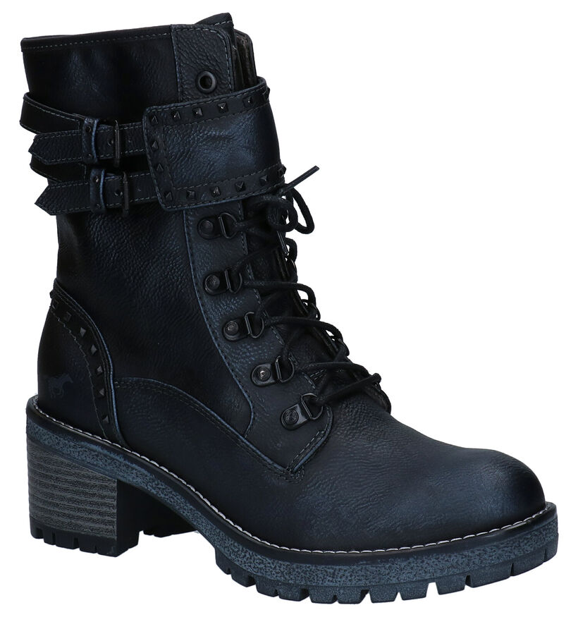 Mustang Bottes basses en Noir en simili cuir (280948)