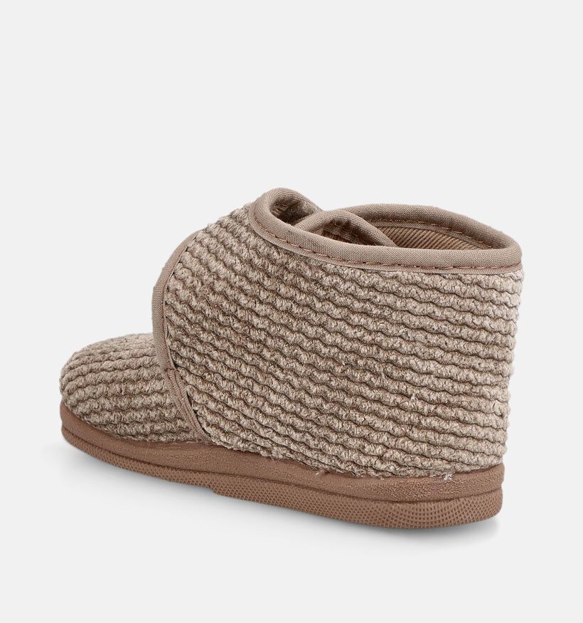 Little David Beige Pantoffels voor jongens (381150) - geschikt voor steunzolen