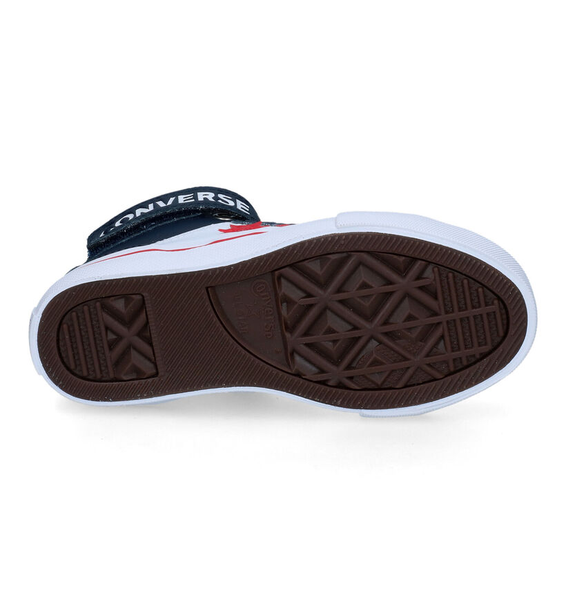 Converse Pro Blaze Strap HI Baskets en Noir pour garçons (293598) - pour semelles orthopédiques
