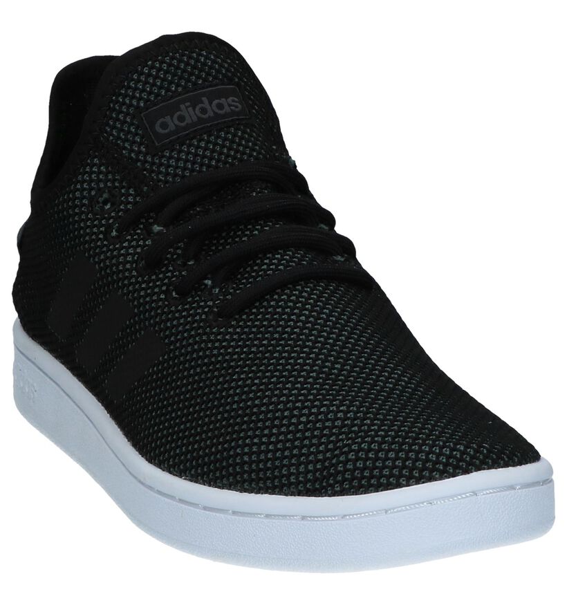 adidas Court Adapt Baskets en Noir en textile (237219)