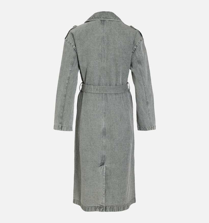 Vila Ci Manteau long en jeans en Gris pour femmes (353002)