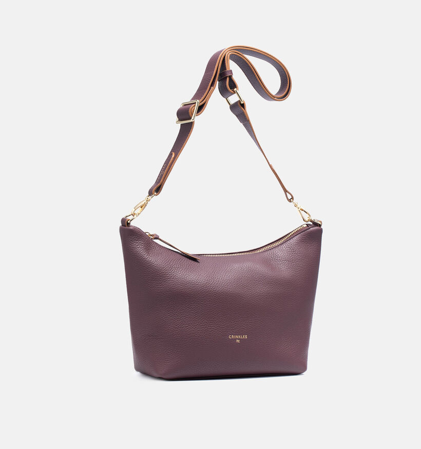 Crinkles Sac porté croisé en Bordeaux pour femmes (365727)